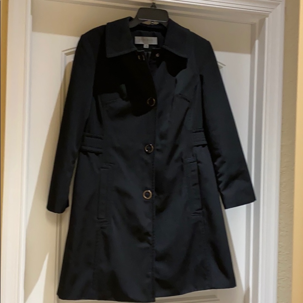 Anne Klein black trench coat. Size M